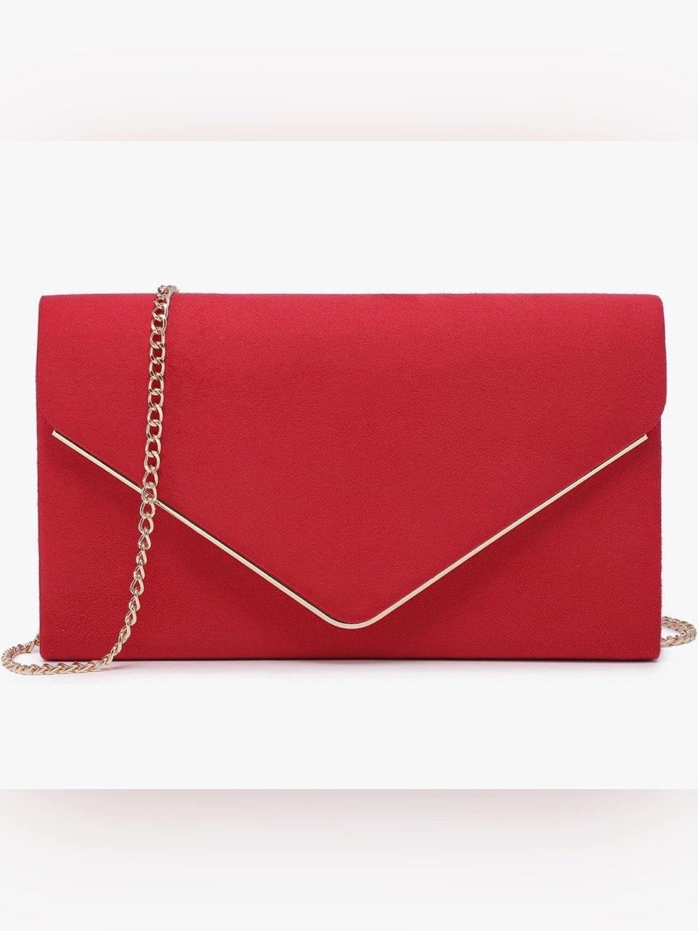 Faux Suede Clutch